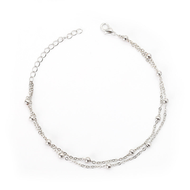 Multi-layer Copper Bead Anklet Bracelet for Fashion
