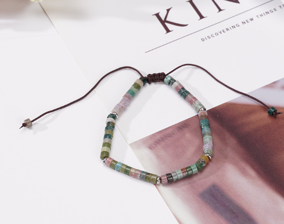 Woven Stone Bead Bracelet Jewelry