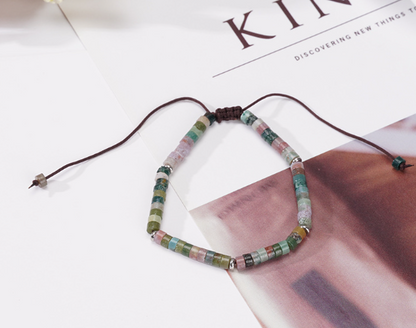 Woven Stone Bead Bracelet Jewelry