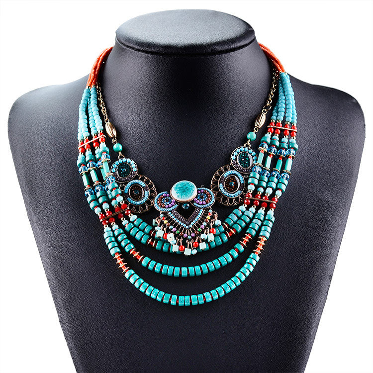 Fashionable Ethnic Style Statement Necklace - New 15 Styles