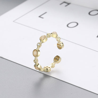 S925 Silver Opal Ring for Women