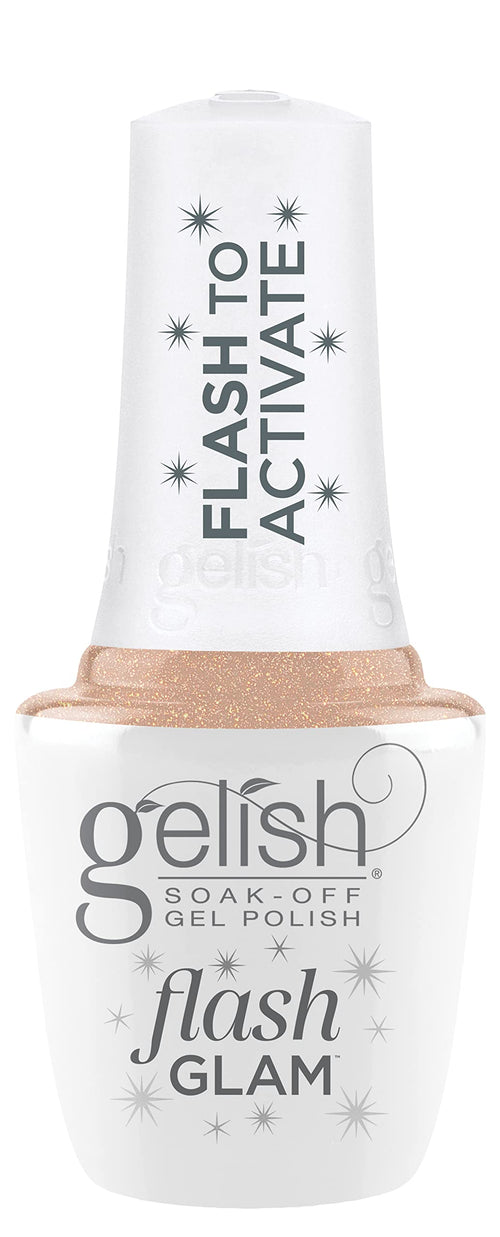 Gelish Flash Glam Gel Polish – Glitter Gel Polish for Nails Long-Lasting Sparkling Finish Quick-Dry Formula Professional Nail Glitter Manicure (Bright Up My Alley 15mL)