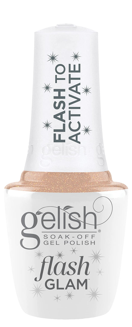 Gelish Flash Glam Gel Polish – Glitter Gel Polish for Nails Long-Lasting Sparkling Finish Quick-Dry Formula Professional Nail Glitter Manicure (Bright Up My Alley 15mL)
