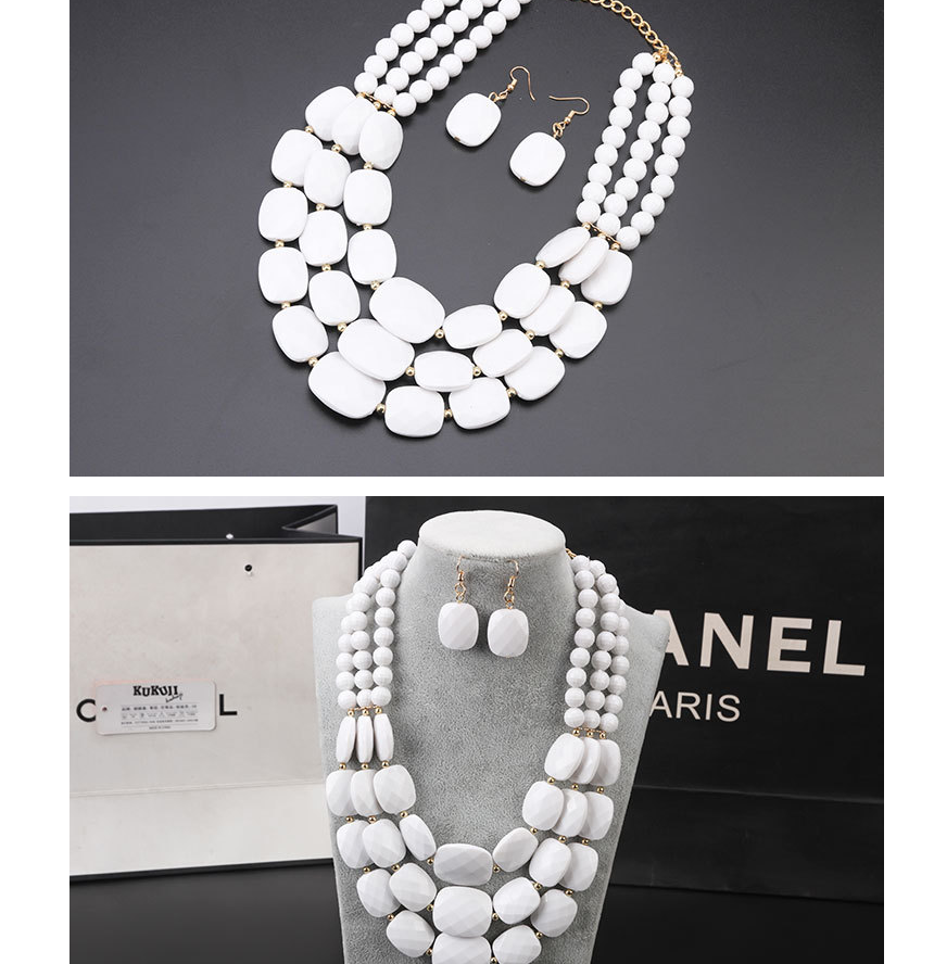 Flower Necklace Jewelry Set