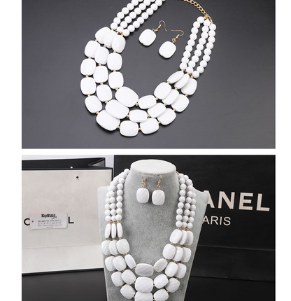 Flower Necklace Jewelry Set