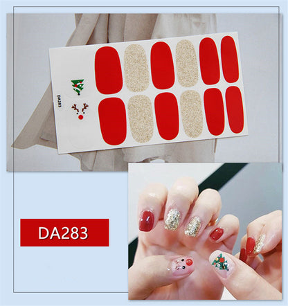 Christmas Nail Polish Film Stickers for Full Nails
