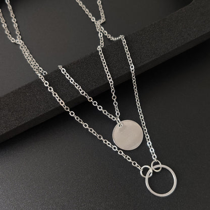 Multilayer Sequin Pendant Necklace for Women