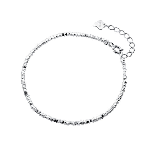 S925 Sterling Silver Simple Irregular Bracelet