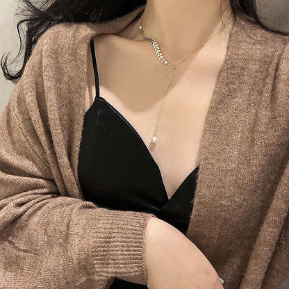 Double Layer Pearl Choker Necklace for Women