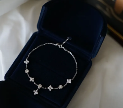 Sterling Silver Four-Leaf Clover Bracelet