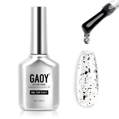 GAOY Eggshell Gel Top Coat 16ml Eggshell Effect Gel Nail Polish No Wipe Clear Top Coat Soak off UV LED Finish Gel for Nail Art