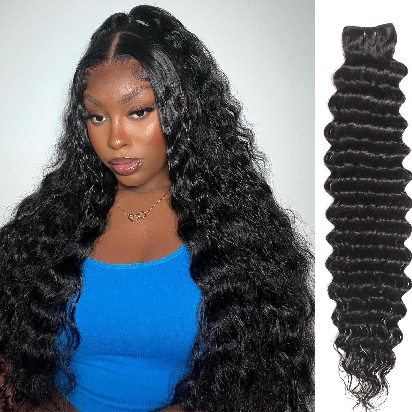 Deep Wave Bundles Human Hair One Bundle Brazilian