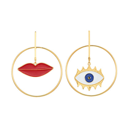 Bohemian Punk Lip Earrings