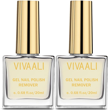 VIVAALI Gel Nail Polish Remover Gel Polish Remover for Nails Quick & Easy Remove Gel Polish in 3-5 Minutes No Need Soaking Or Wrapping Removedor de Esmalte Gel 2 Pack 1.36 ounce/40ml