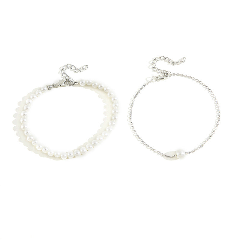 Stylish Double-layer Pearl Anklet - Simple and Versatile