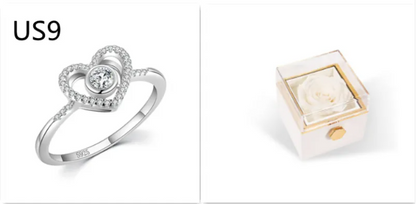 Elegant Rotating Rose Jewelry Box