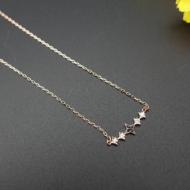 Pure Yishang New Style Double Layer Star Moon Necklace Set