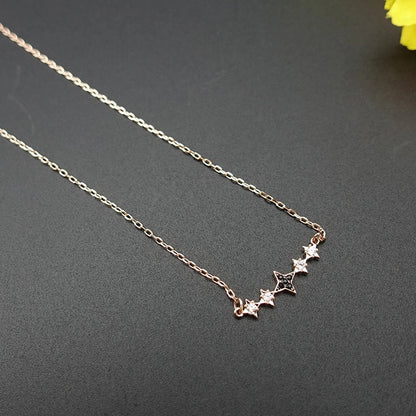Pure Yishang New Style Double Layer Star Moon Necklace Set