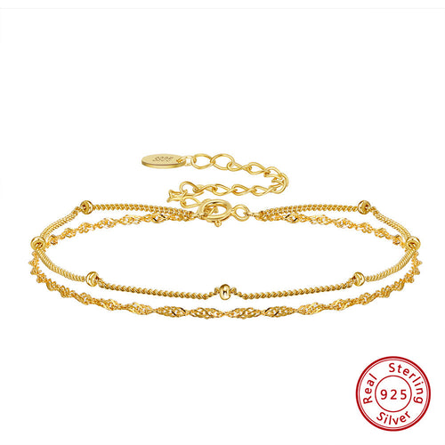 S925 Silver Adjustable Twisted Starry Sky Bracelet