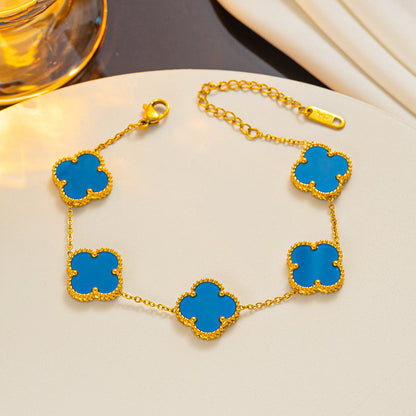 High-End Four Leaf Clover Titanium Steel Necklace