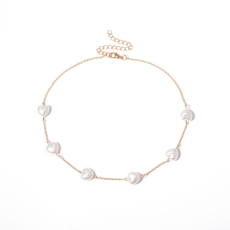 Pearl Heart Layered Necklace for Women – Chic Accessory