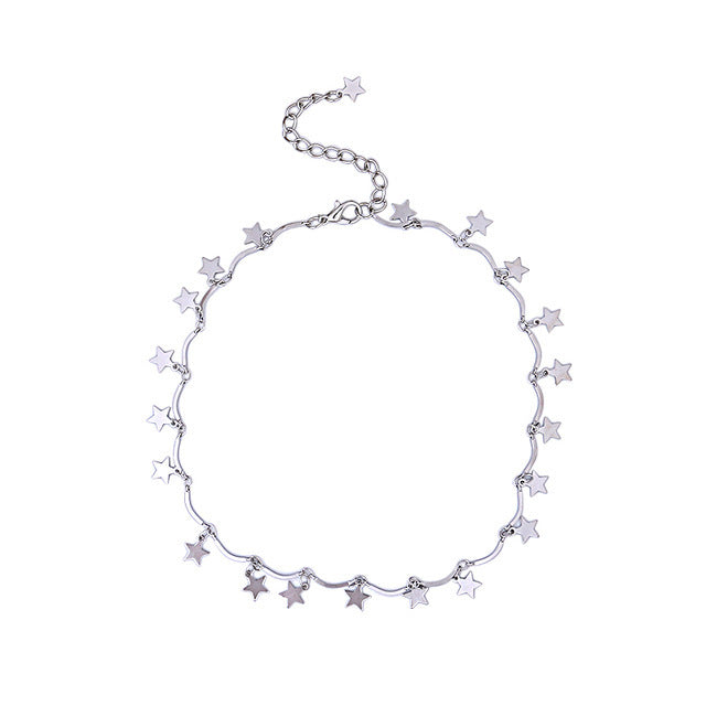 Minimalist Star Pendant Choker Necklace for Women
