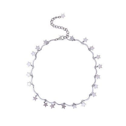 Minimalist Star Pendant Choker Necklace for Women