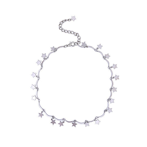 Minimalist Star Pendant Choker Necklace for Women