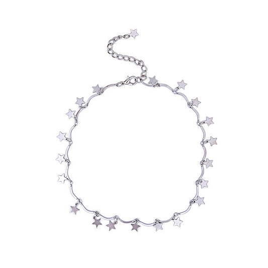 Minimalist Star Pendant Choker Necklace for Women