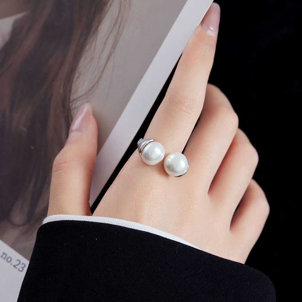 S925 Sterling Silver Pearl Ring for Women