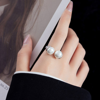 S925 Sterling Silver Pearl Ring for Women