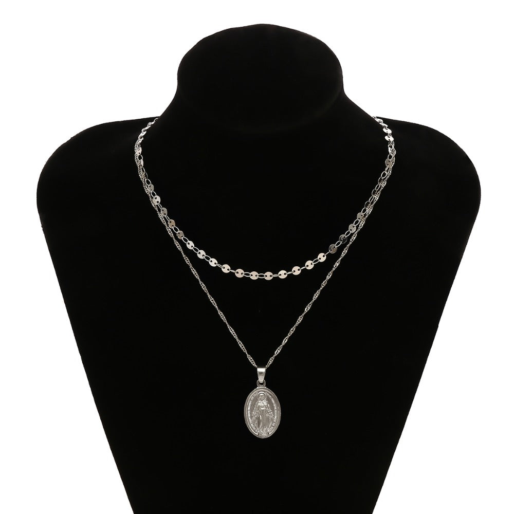 Exaggerated Double-Layer Handmade Pendant Necklace