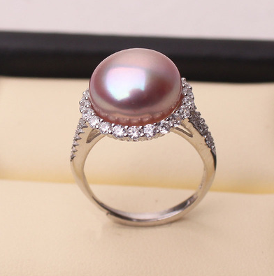 Natural Freshwater Pearl Ring for Women, S925 Silver