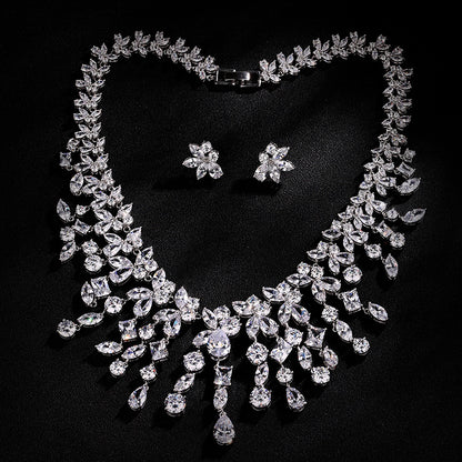 Elegant Bride Jewelry Set with Necklace and Earrings