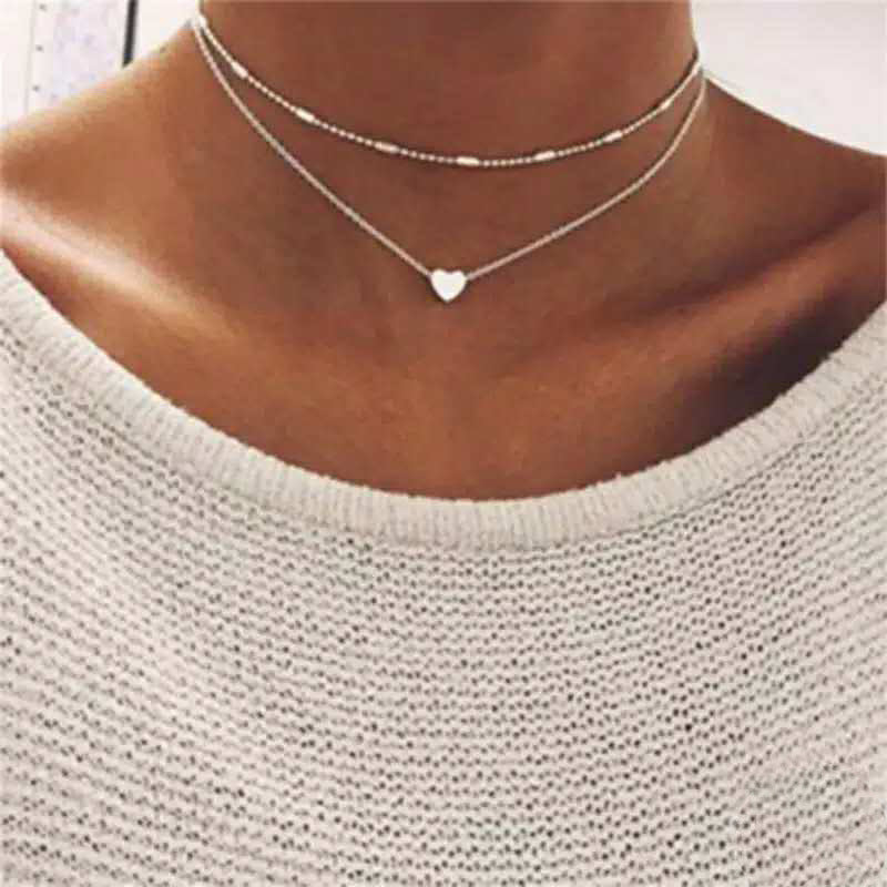 Alloy Multi-Layer Necklace with Star and Moon Pendant