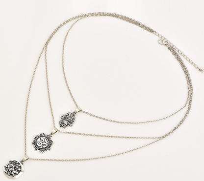 Layered Star and Moon Necklace Set