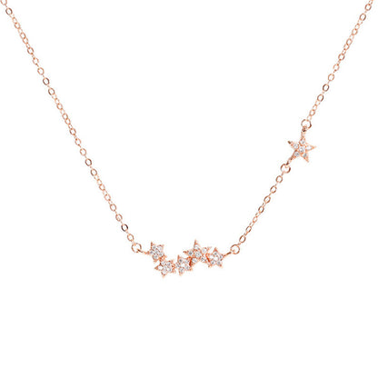 925 Silver Star Necklace with Zirconia Pendant