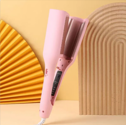 French Deep V Hair Curler – 32MM Big Wave & Water Ripple Curling Iron