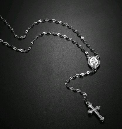 Fashionable Cross and Virgin Mary Pendant Necklace