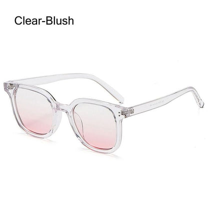No Makeup Gradient Blush Square UV400 Protective Sunglasses