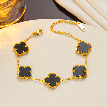 High-End Four Leaf Clover Titanium Steel Necklace