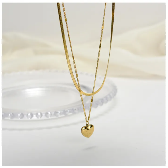 Double-Layer LOVE Pendant Necklace for Women