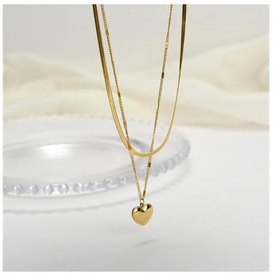 Double-Layer LOVE Pendant Necklace for Women
