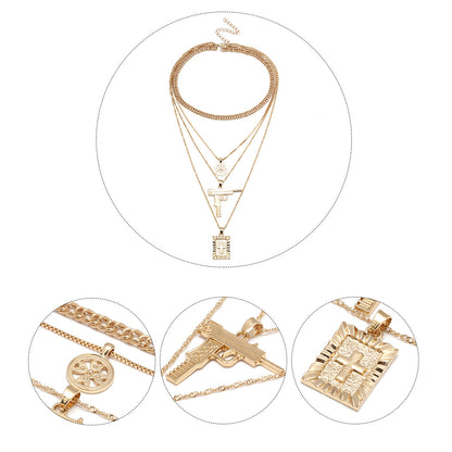 Fashionable Multi-Layer Cross Necklace for Women