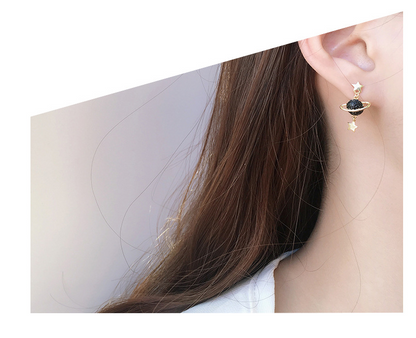 S925 Silver Moon and Star Stud Earrings