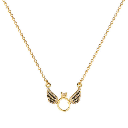 Minimalist Titanium Steel Pearl Heart Pendant Necklace