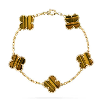 High-End Four Leaf Clover Bracelet in Titanium Steel