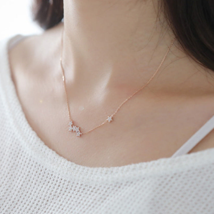 925 Silver Star Necklace with Zirconia Pendant