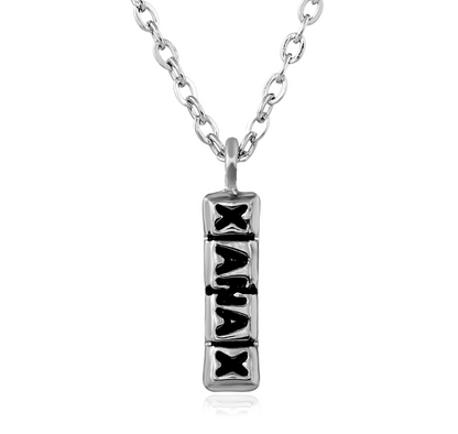 Pill Letter Necklace with Alloy Pendant