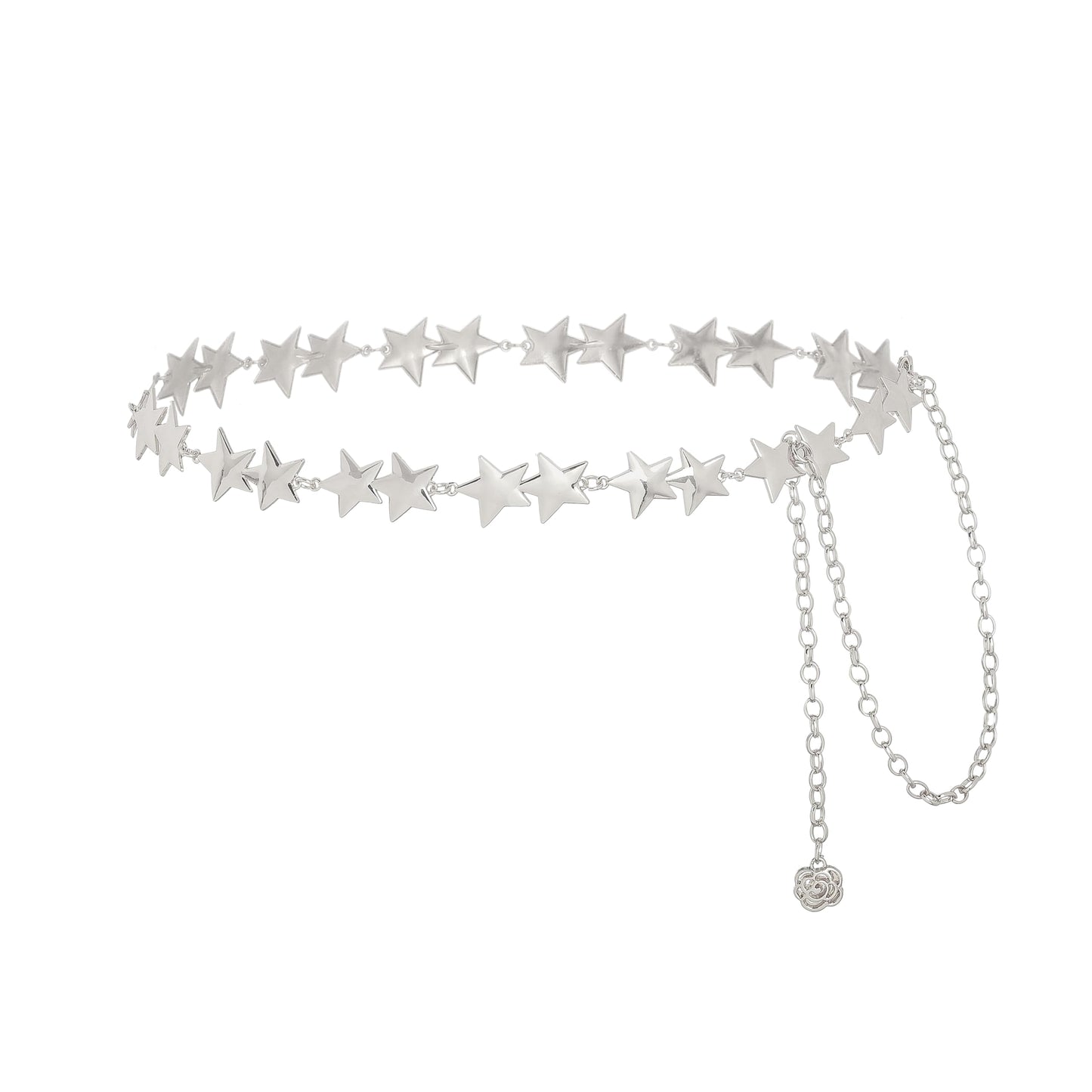 Navoky Star Waist Chain Silver Women Belly Chain Fashion Body Chains Waist Belt Jewelry Accessory for Dress and Pants
